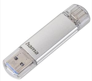 Hama 124162 Flash Pen Laeta, USB-C/USB-A 3.1, 32 GB, 40 MB/s, stříbrný